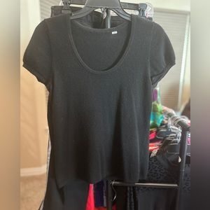 Black cashmere top